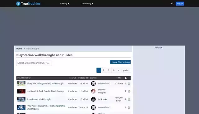 truetrophies.com homepage screenshot