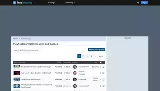 True Trophies PlayStation Game Walkthroughs and Guides