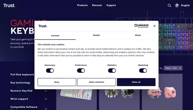 trust.com homepage screenshot