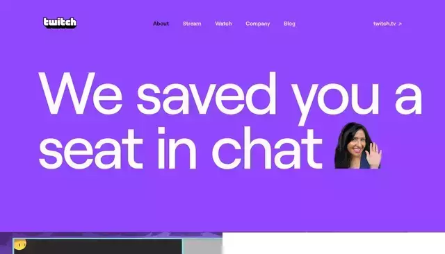 twitch.tv homepage screenshot