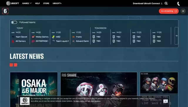ubisoft.com homepage screenshot