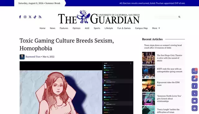 ucsdguardian.org homepage screenshot