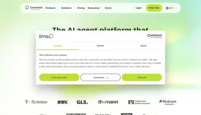 userlike.com homepage screenshot