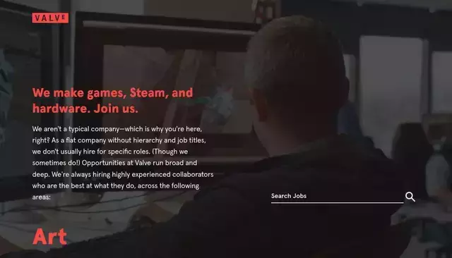 valvesoftware.com homepage screenshot