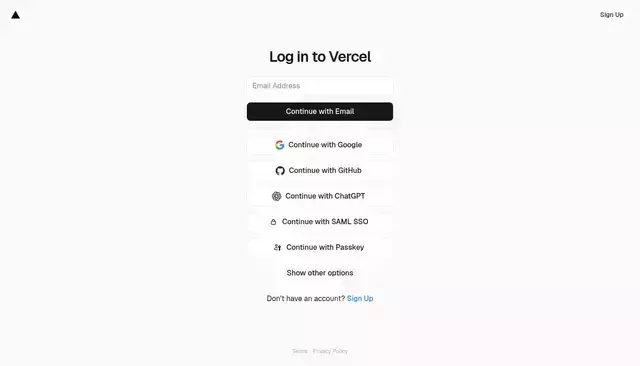 vercel.com homepage screenshot