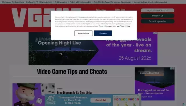 vg247.com homepage screenshot