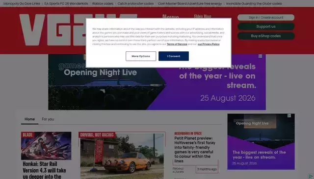 vg247.com homepage screenshot