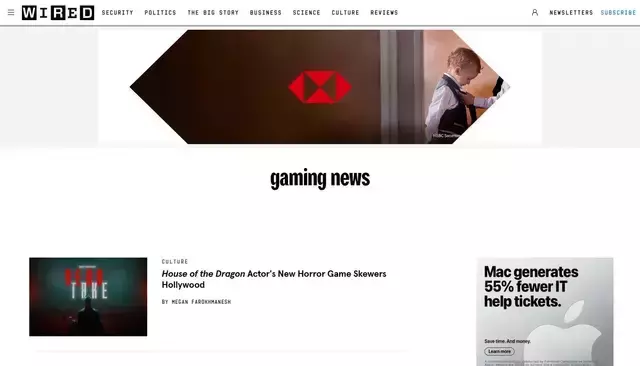 wired.com homepage screenshot
