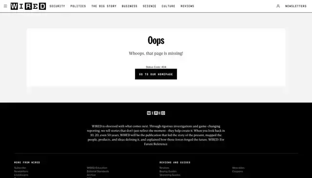 wired.com homepage screenshot