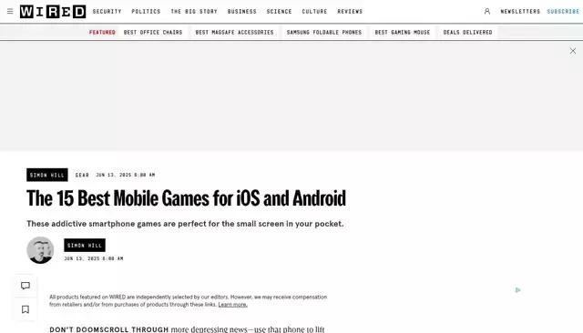 wired.com homepage screenshot