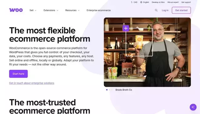 woocommerce.com homepage screenshot