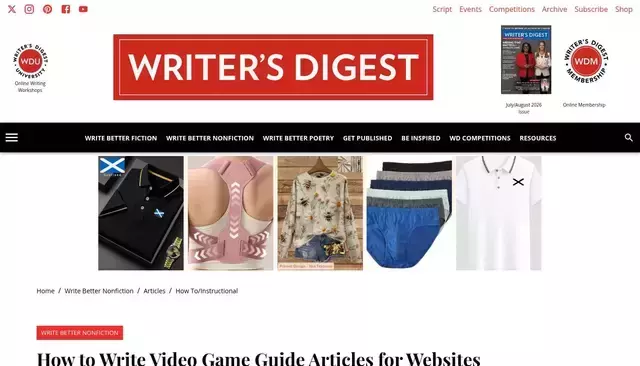 writersdigest.com homepage screenshot