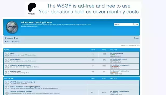 wsgf.org homepage screenshot