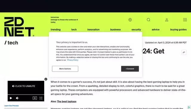 zdnet.com homepage screenshot