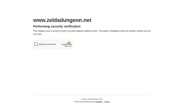 zeldadungeon.net homepage screenshot